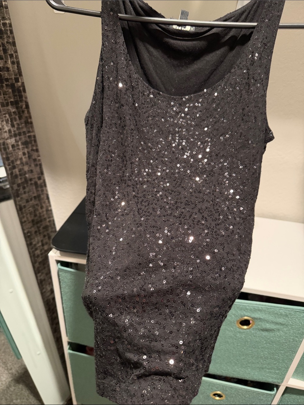 Talbots Black Sequin Camisole Tank